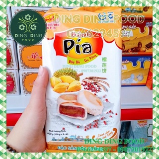 Bánh Pía Chay Đậu Đỏ Sầu Riêng 400G [4 BÁNH] Tân Huê Viên| Bánh Pía Chay| Bánh Pía Sóc Trăng| Đặc Sản - DING DING FOOD