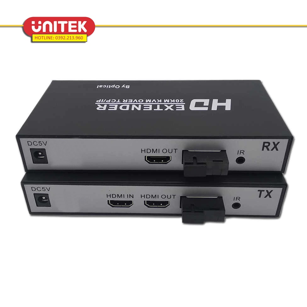 Bộ Kéo Dài HDMI Qua Dây Quang Xa 20KM KVM TCP/IP Hỗ Trợ 2 Cổng HDMI