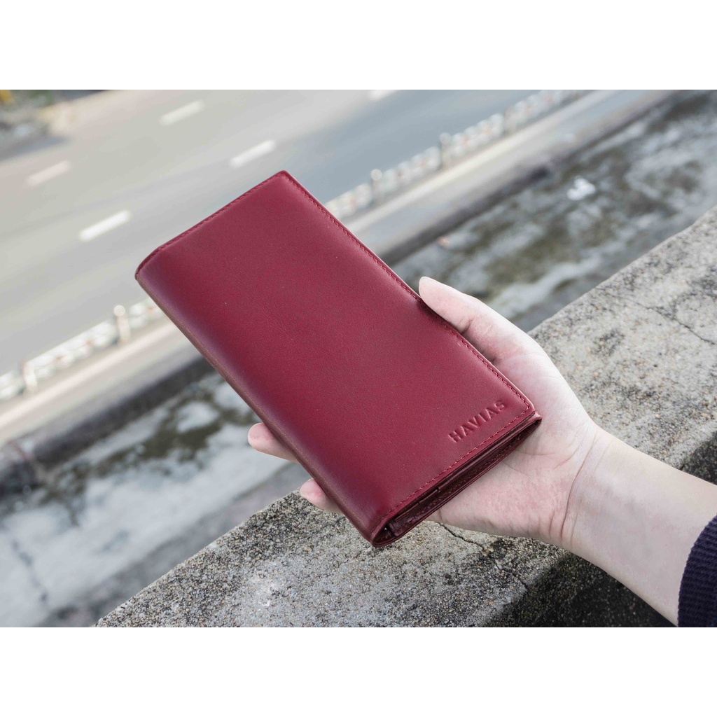 Ví dài Unisex Midas Handcrafted Wallet HAVIAS Đỏ