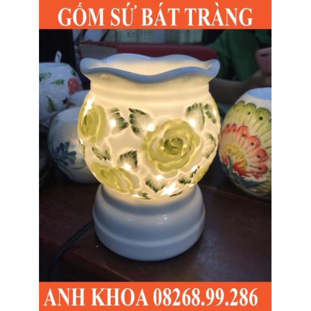 Đèn xông tinh dầu nổi màu Bát Tràng - Gốm sứ Bát Tràng Anh Khoa