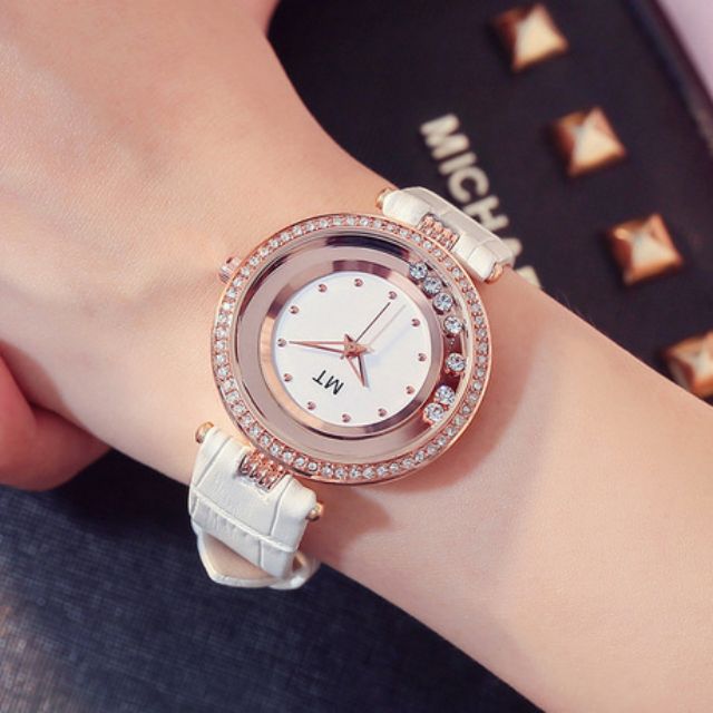 Đồng Hồ Nữ MINGTUO Siêu Mỏng Đá Xoay Chính Hãng