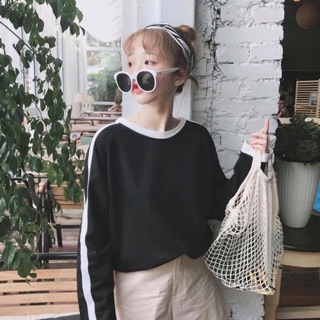Áo nỉ bông phối sọc😍