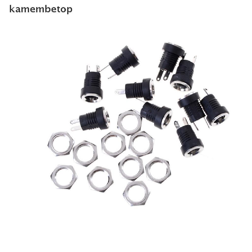 beto 10Pcs DC-022B Power Supply Jack Socket Female Panel Mount Connector 5.5*2.1mm n