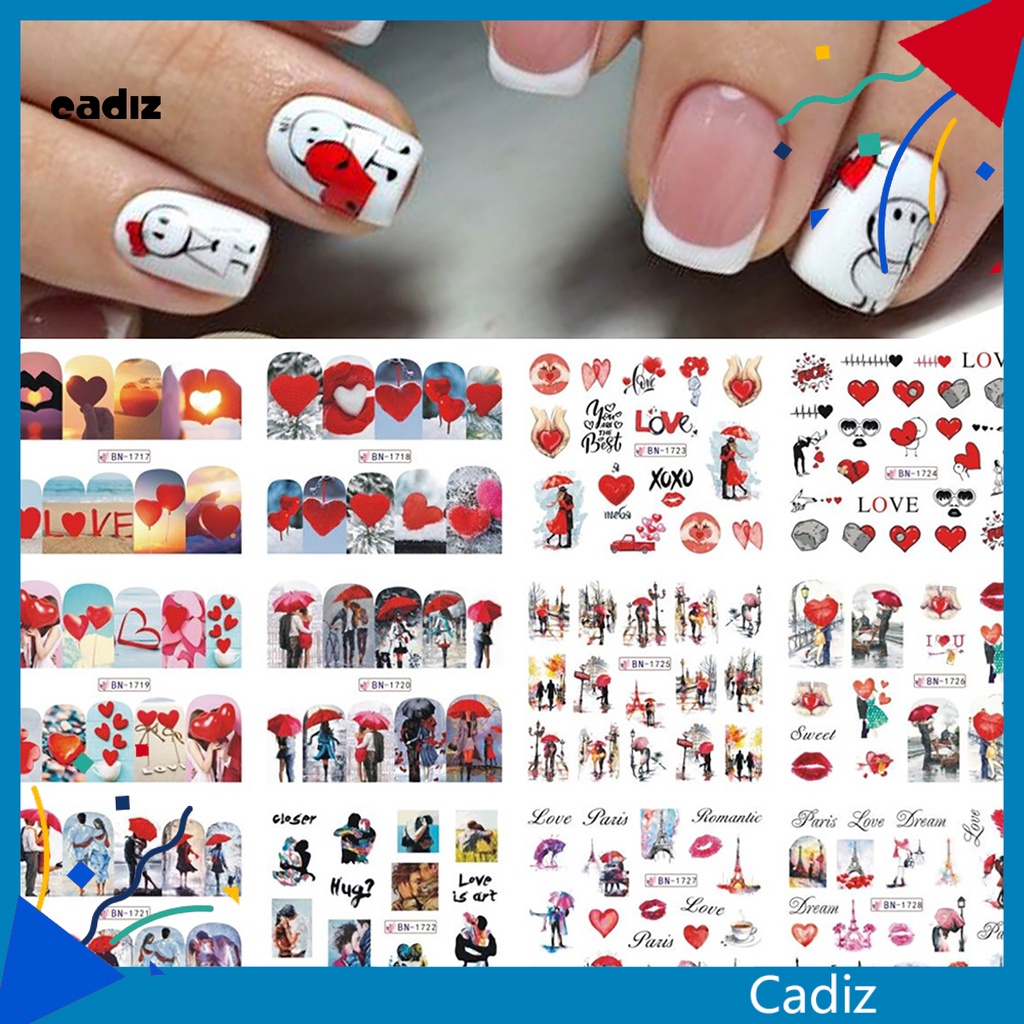 [Hàng mới về] Miếng dán trang trí móng tay siêu mỏng nhiều kiểu dáng độc đáo