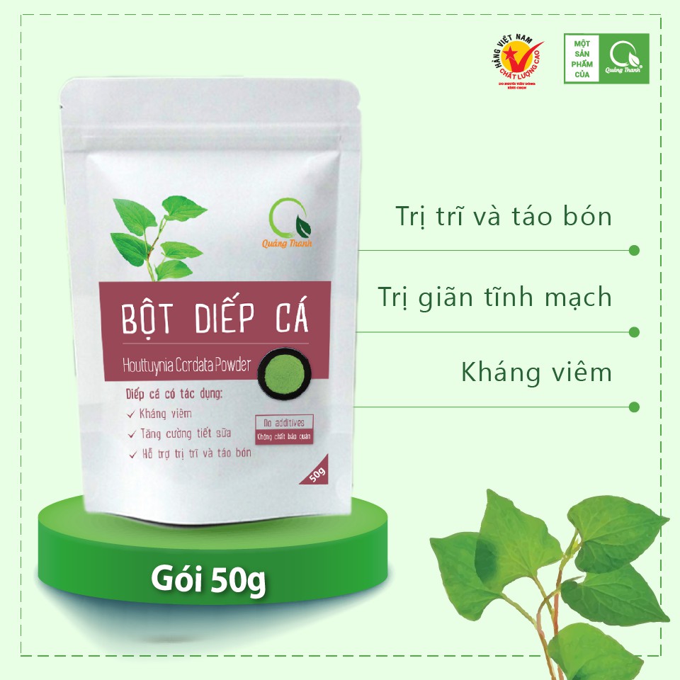 Bột diếp cá nguyên chất sấy lạnh, nghiền mịn Quảng Thanh