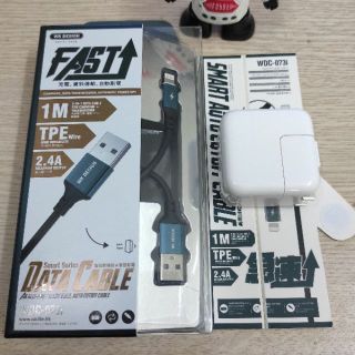 Combo sạc nhanh iphone củ sạc ipad bóc máy 5w/10w/12w + cáp sạc tự ngắt wk chính hãng