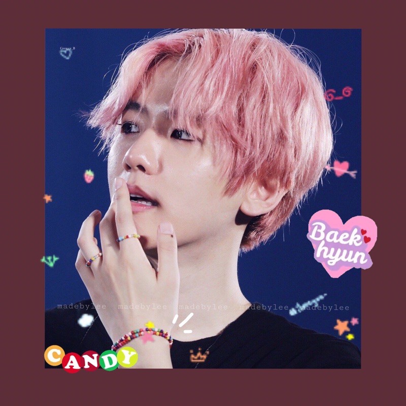 Vòng Tay Hạt cườm handmade Cheap moment  Chanyeol Baekhyun Vòng tay hạt nhựa dây cước co giãn nhiều màu