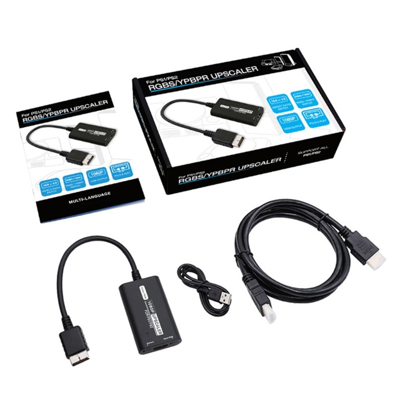 Bộ Thiết Bị Chuyển Đổi 1080P HDTV Cho PS1 PS2 RGB-YPbPr Upscaler 16 9 4 3
