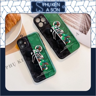 Ốp lưng  gấu xanh in nổi  - 5/5s/ 6/6plus/6s/6splus/7/7plus/8/8plus/x/xs/11/12/pro/max/plus/promax