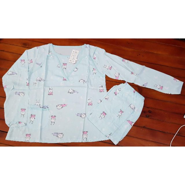 Bộ lanh sau sinh mở nắp ngực free size 50kg đến 63kg | BigBuy360 - bigbuy360.vn