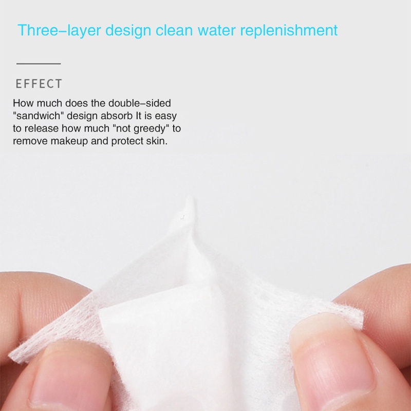 Youyo Basics Bông Tẩy Trang Cotton Tinh Khiết Không Xơ Hình Vuông