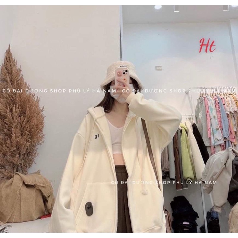 Áo khoá nỉ chữ IE HT11