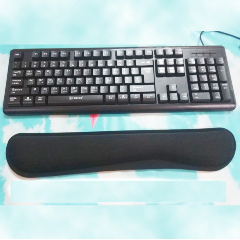 KOK Wrist Rest Mouse Pad Memory Foam Superfine Fibre Wrist Rest Pad Ergonomic Mousepad for Typist Office Gaming PC Laptop