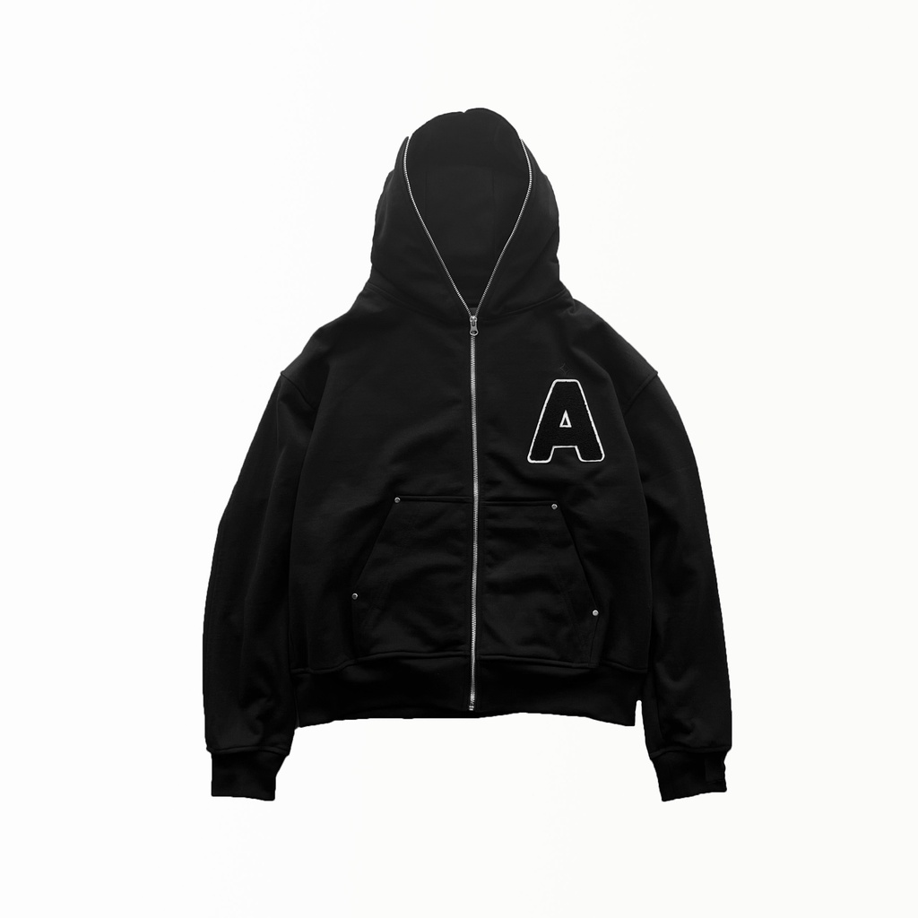 Áo Hoodie Premium "A" Thêu Xù Full Zip