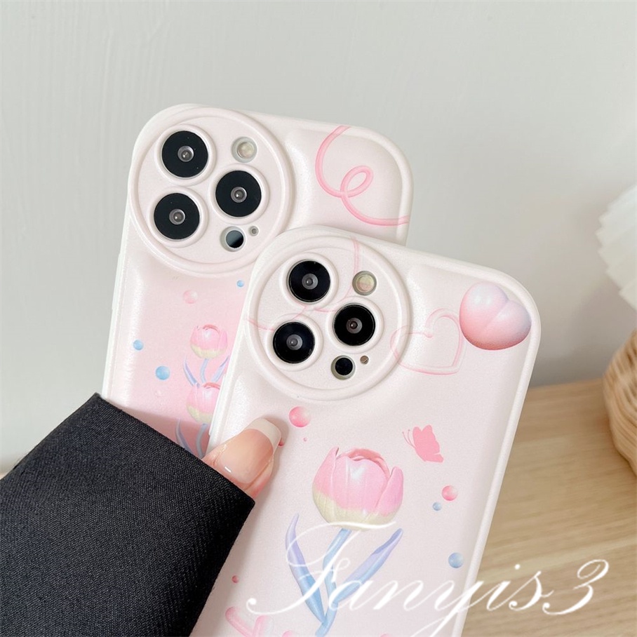 Ốp Điện Thoại TPU Mềm Đệm Khí Hình Hoa Hồng Cho iPhone 14 13 12 11 Pro Max X XR Xs Max 8 7 6 6s Plus SE 2020