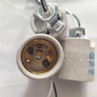 Đui đèn treo E14 E27 bằng sứ (chưa bao gồm bóng đèn)