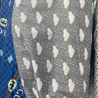 Vải thô mặt lụa tông màu ghi dày dặn 100% cotton may ga gối