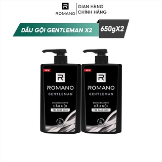 Combo Hai Dầu Gội Romano Gentlemen 650g