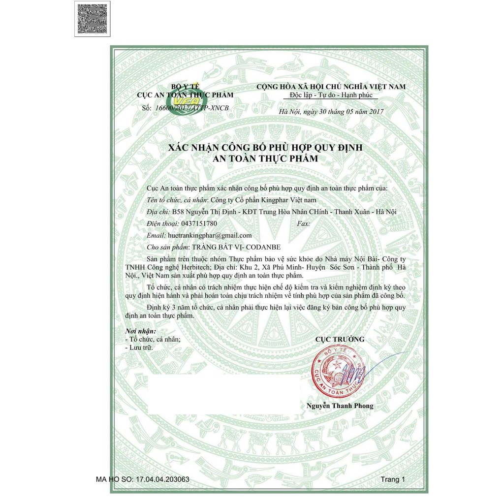 Viên uống tràng bát vị kingphar - Giúp giảm co thắt đại tràng - Hộp 40 viên.