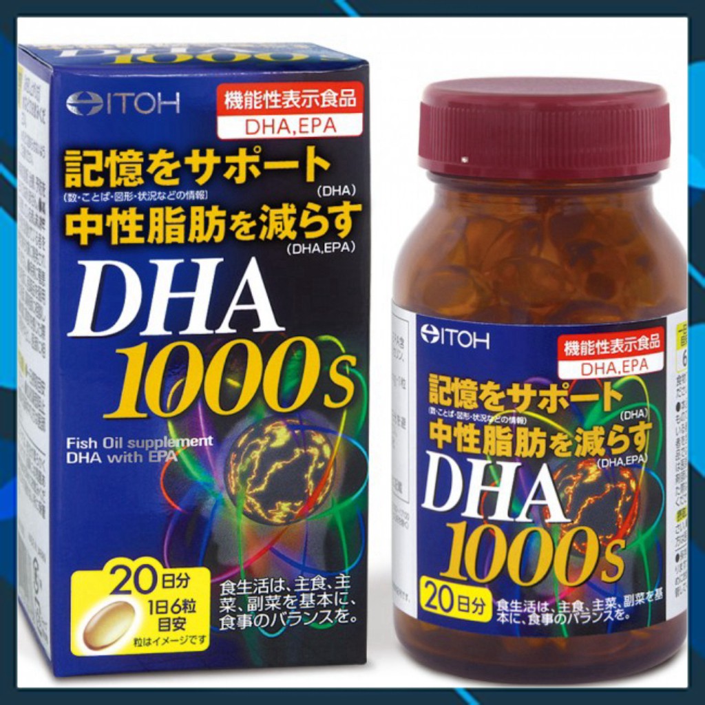 ( Hàng chuẩn AUTH, có bill, date 2022) Viên bổ não Itoh DHA 1000mg