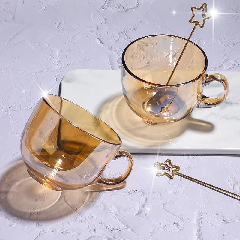 Cốc thuỷ tinh màu hổ phách