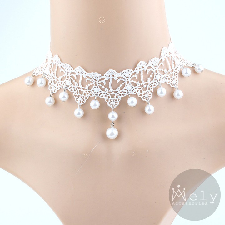 VÒNG CỔ CHOKER TRẮNG - MELY 1071