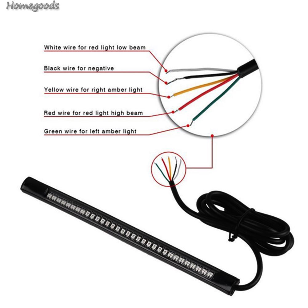 Dải Đèn Led 48 Bóng Gắn Đuôi Xe Mô Tô Báo Tín Hiệu Xi Nhan