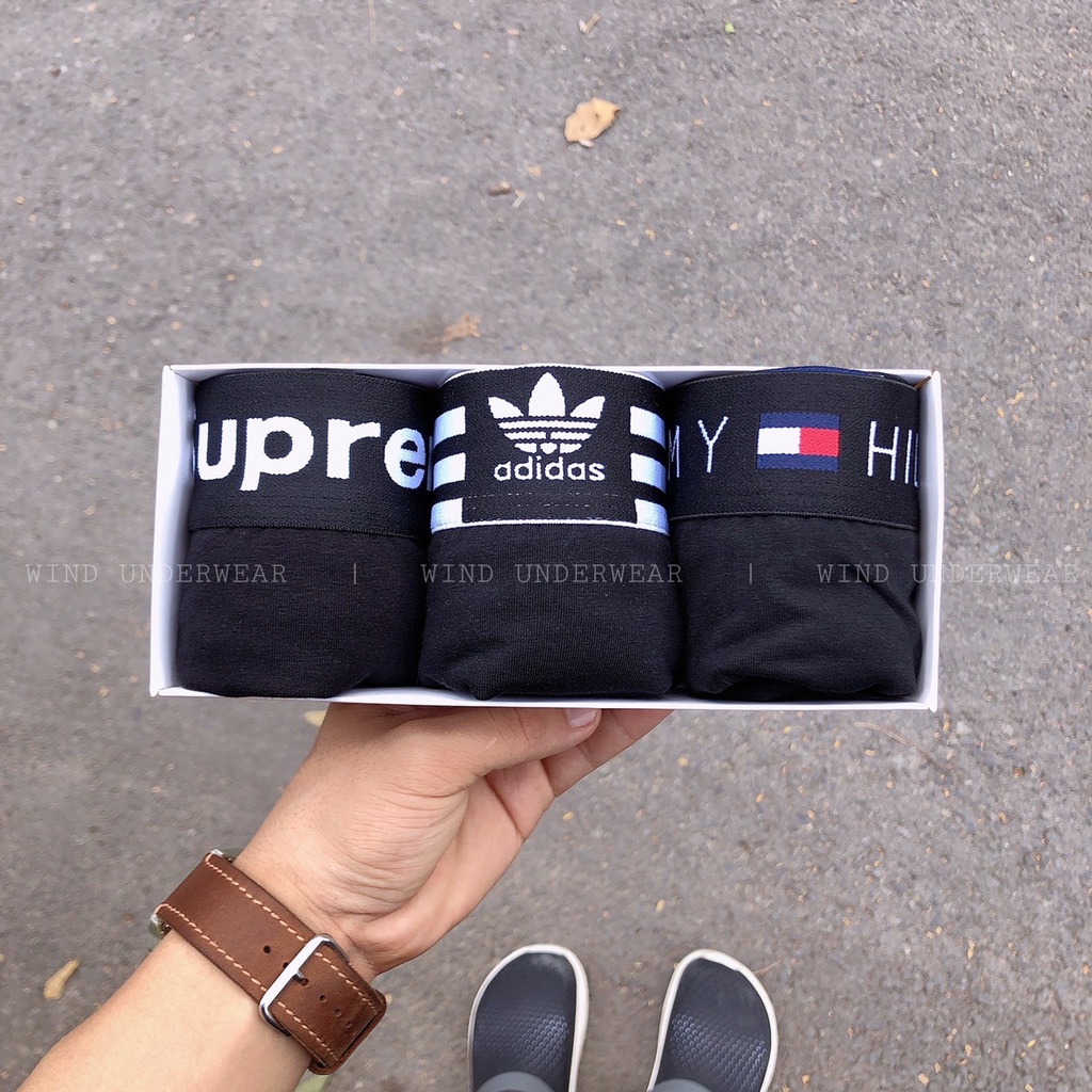 Combo 3 quần sịp nam đùi boxer chất vải cotton kháng khuẩn vượt trội co giãn 4 chiều TIEM COMBO ATS