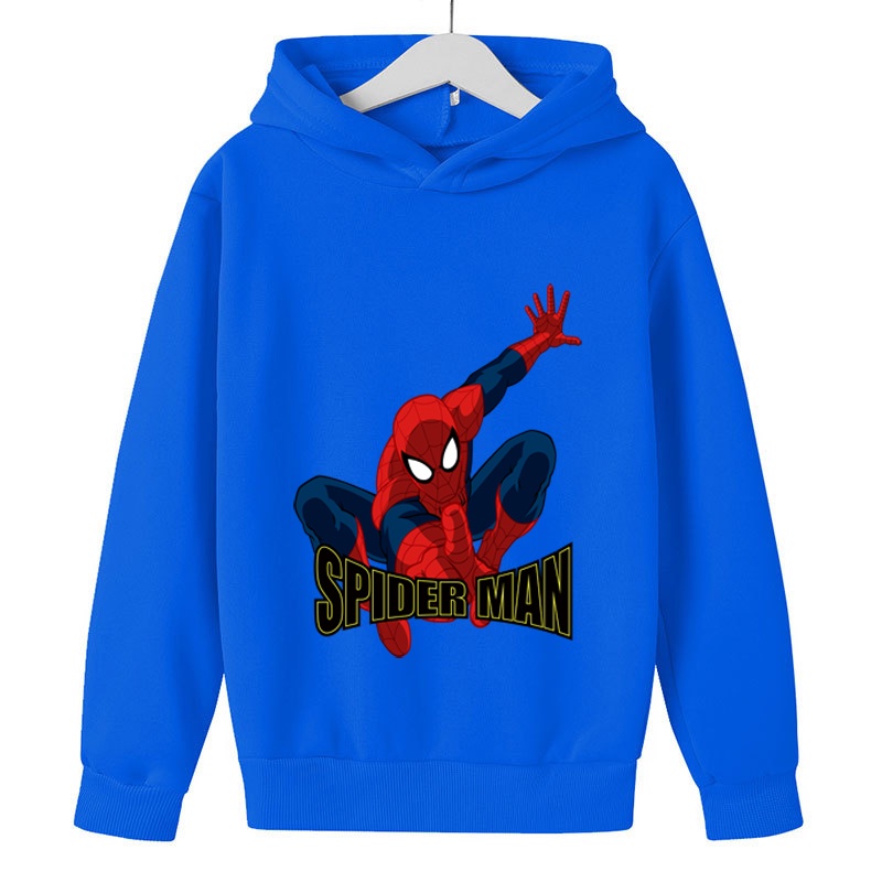 Mới Áo Hoodie Dài Tay In Hình Người Nhện Marvel Dành Cho Trẻ