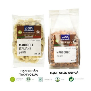 Hạt hạnh nhân hữu cơ Sottolestelle 200g