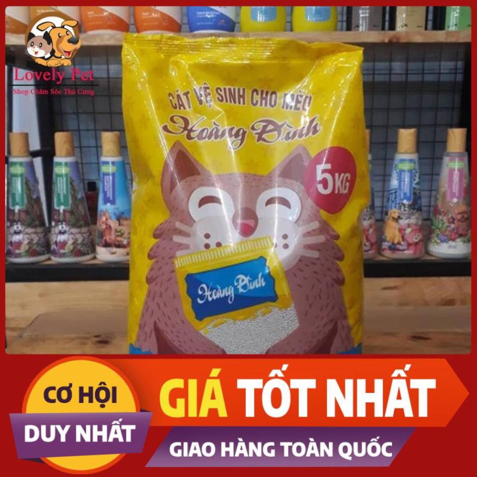 gg4 [Siêu Rẻ] Cát vệ sinh cho mèo giá rẻ Hoàng Đình không mùi 5kg.