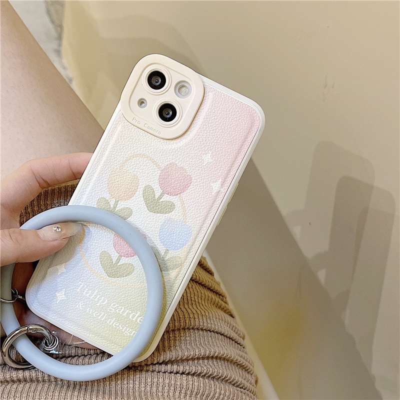 Ốp lưng iphone Ốp Điện Thoại Da Màu Trơn Hình Thỏ Hoạt Hình Cho iphone11/12Promax 6/7/8/plus/xr 13 Dinuo case