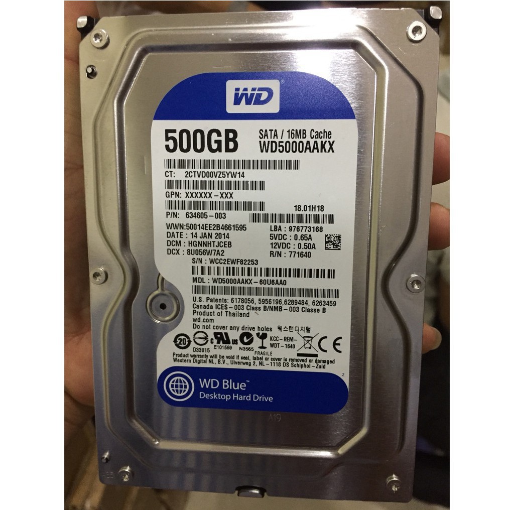 Ổ cứng PC HDD 500GB WD Blue - Bảo hành 6 tháng 1 đổi 1 !!! | BigBuy360 - bigbuy360.vn