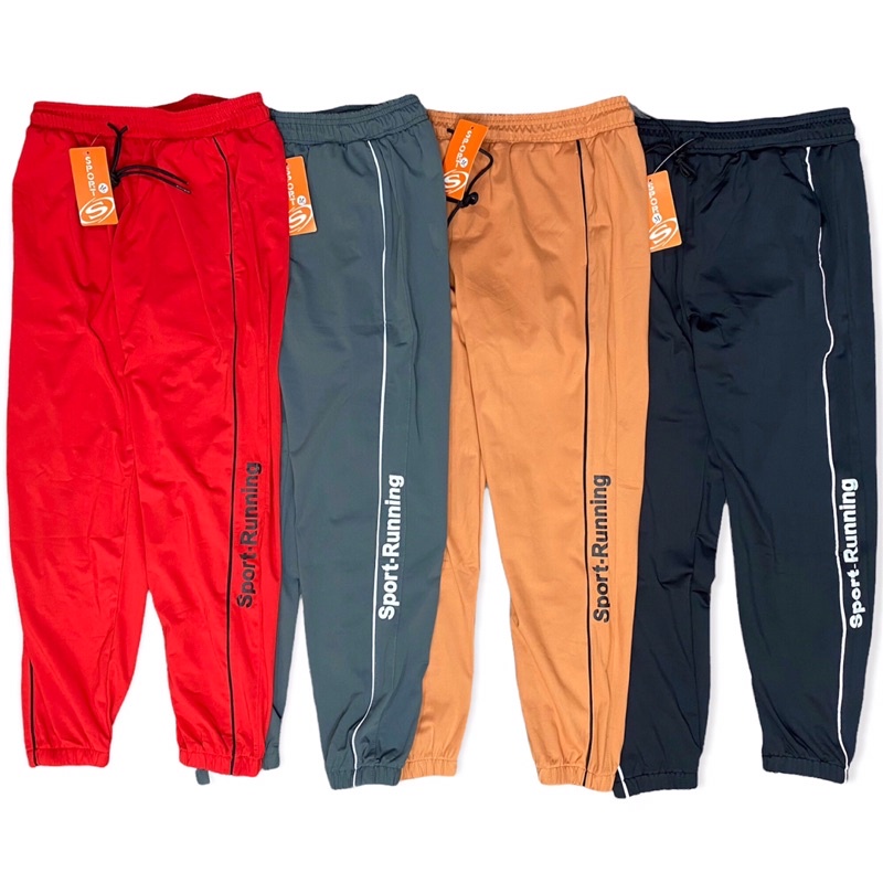 Quần jogger Sport-Running chữ in thể thao tập gym yoga nữ vải thun poly 4 chiều