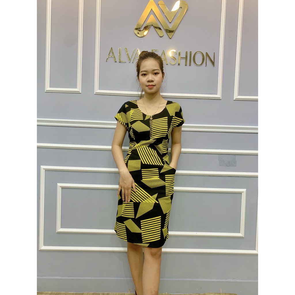 Đầm trung niên body ĐỦ SIZE co dãn tốt, thiết kế độc quyền thời trang Alva | BigBuy360 - bigbuy360.vn