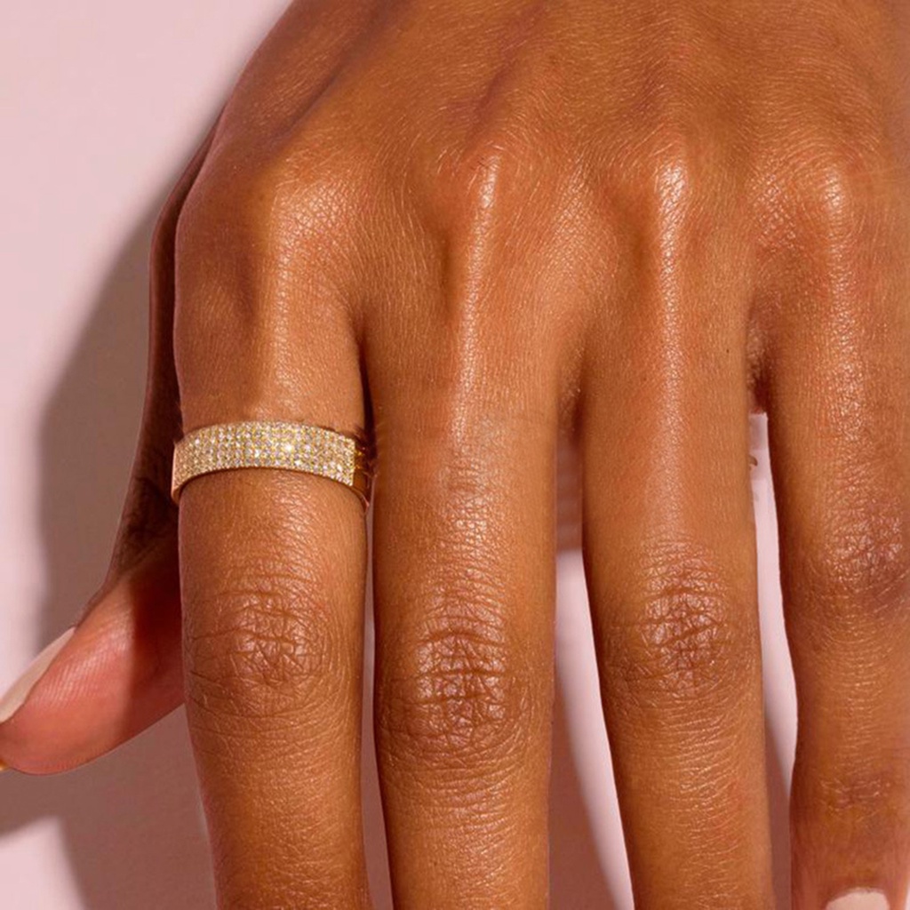 Nhẫn Đồng Bề Mặt Trơn Mượt Không Phai Màu Cho Nữ