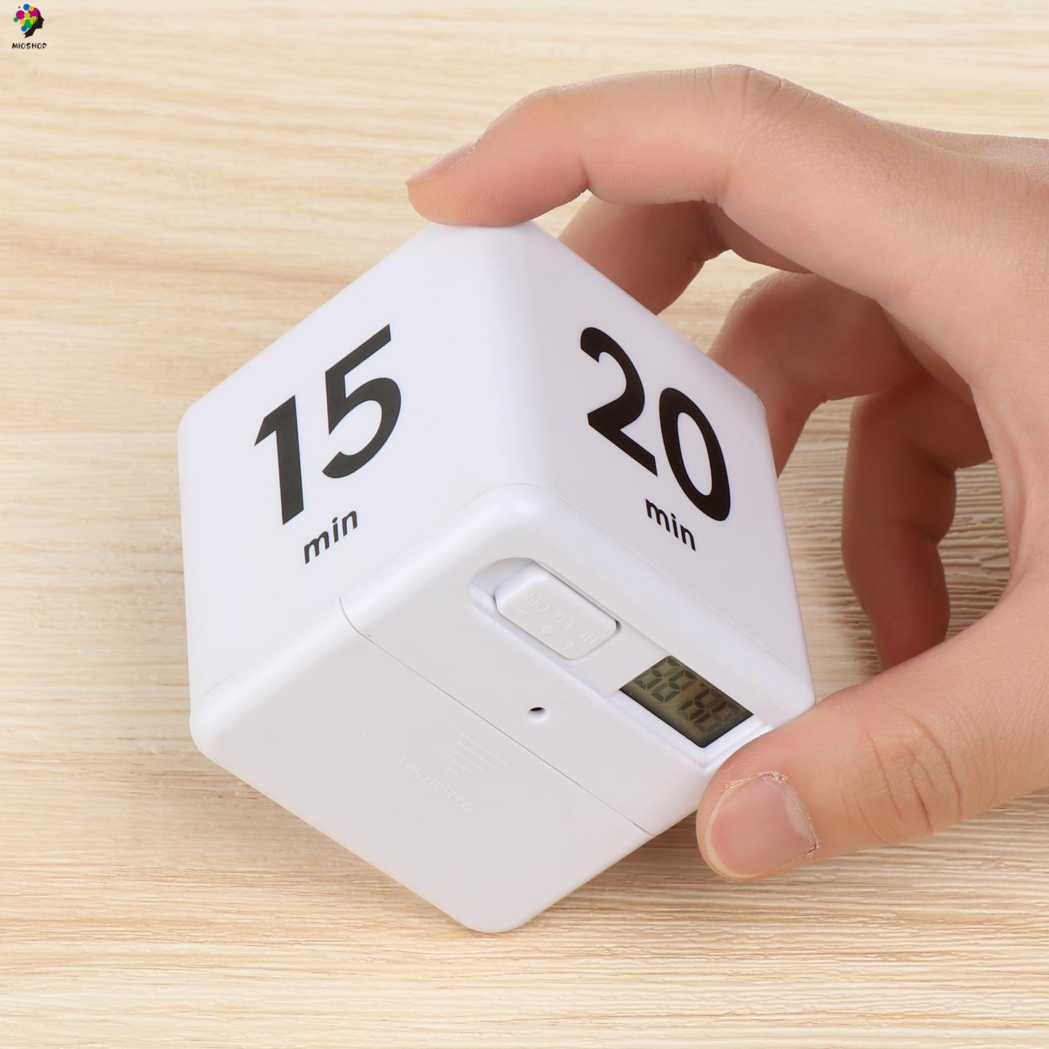 MIOSHOP 1 3 5 10 Minutes Kitchen Timer Gravity Sensor Game Timer Cube For Kids Time|15 20 30 60 Minutes Workout Timer Flip