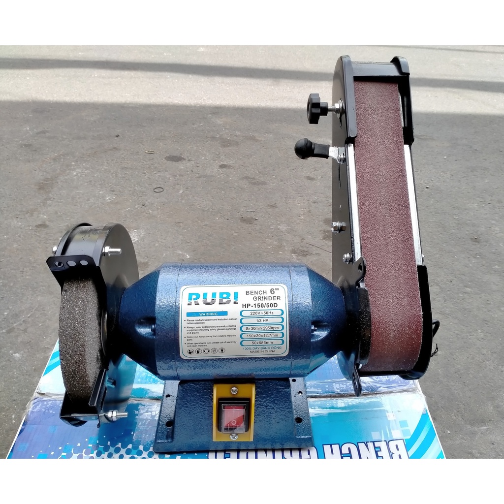 Máy mài 2 đầu nhám băng Rubi