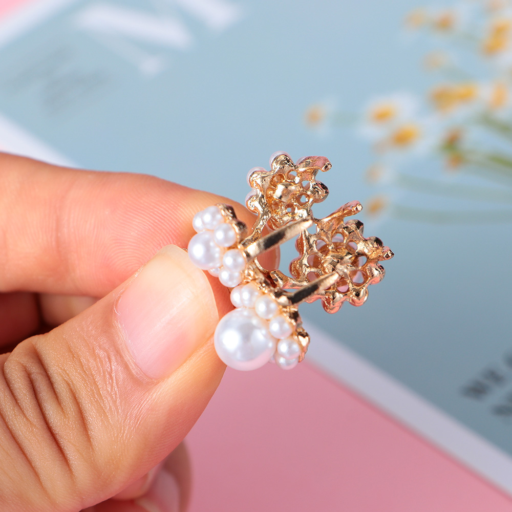 Kẹp Tóc Càng Cua Mini Đính Ngọc Trai Nhân Tạo Cho Nữ