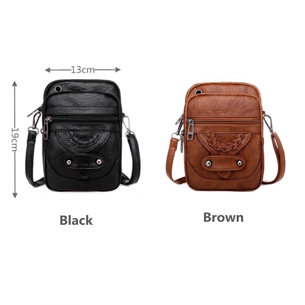 MIHAN1 Túi Xách Da PU Đeo Chéo Thời Trang Cho Nữ