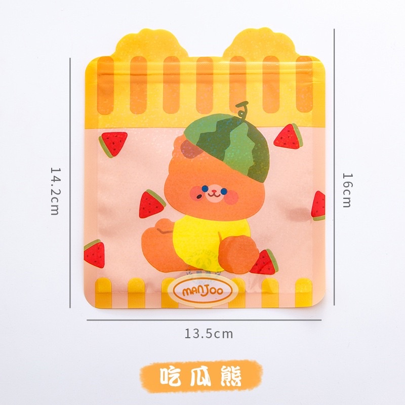 Túi zip hoạt hình decor bàn học, đựng scunchies, đựng kẹp tóc, đựng sticker, đựng bánh kẹo