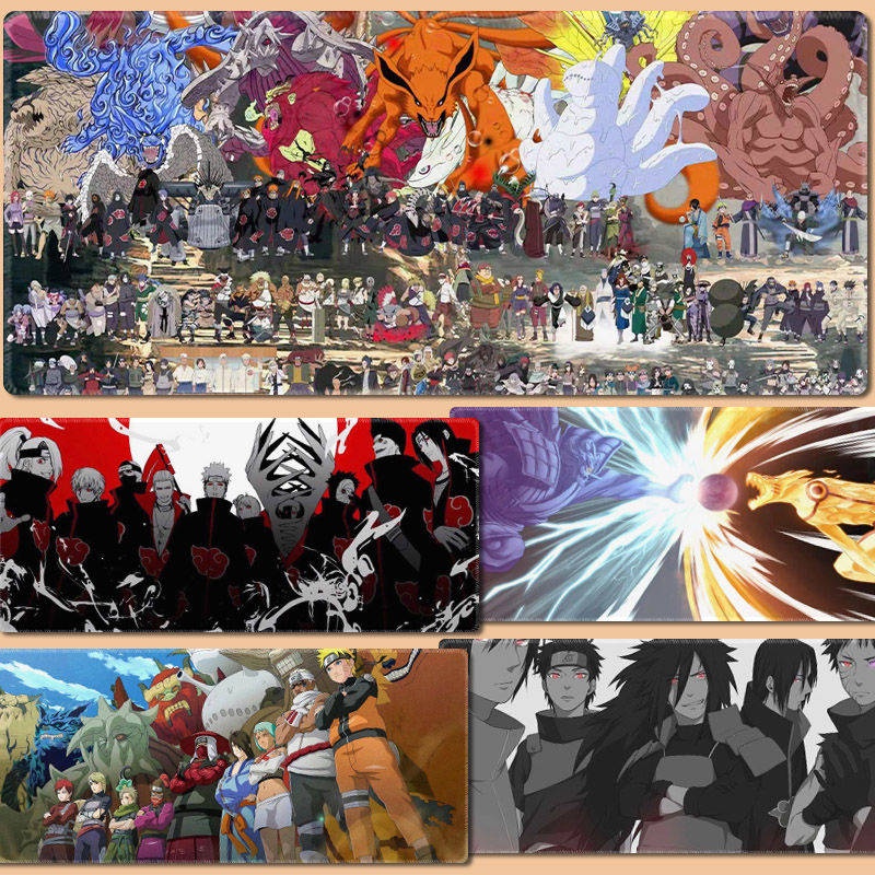 Miếng Lót Chuột Và Bàn Phím Cỡ Lớn In Hình Naruto Sasuke