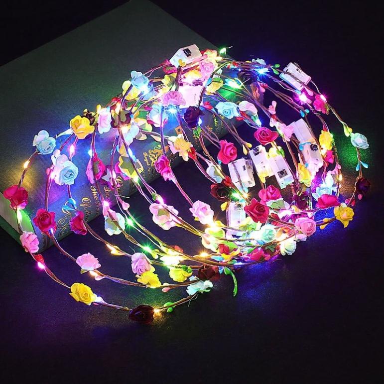 Vòng hoa đội đầu đèn led
