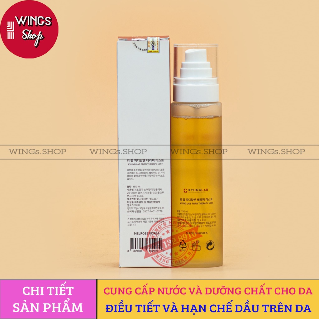 Xịt khoáng tế bào gốc cân bằng da, dưỡng ẩm Kyung Lab PDRN Therapy Mist 150ml | Wings Shop