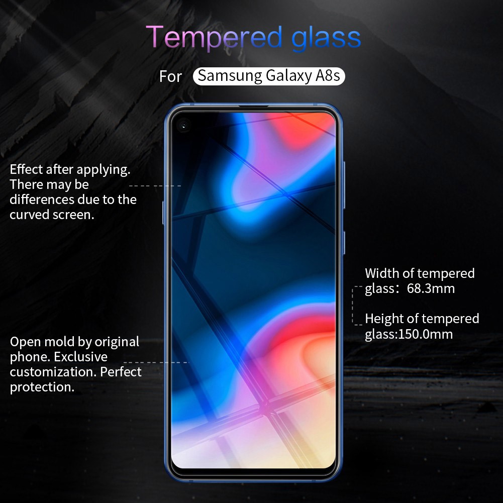 [Ảnh Thật] Kính CL Samsung A8s, A9 Pro 2019 Cường Lực 2.5D Không FULL, 9H-0.26mm