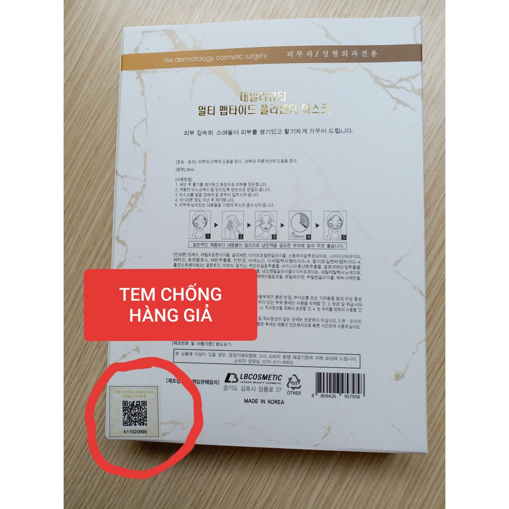 Mặt Nạ Nhau Thai Cừu Daily Beauty Multi Peptide Placenta Mask Hàn Quốc nuôi dưỡng làn da căng mịn, sạch mụn | BigBuy360 - bigbuy360.vn