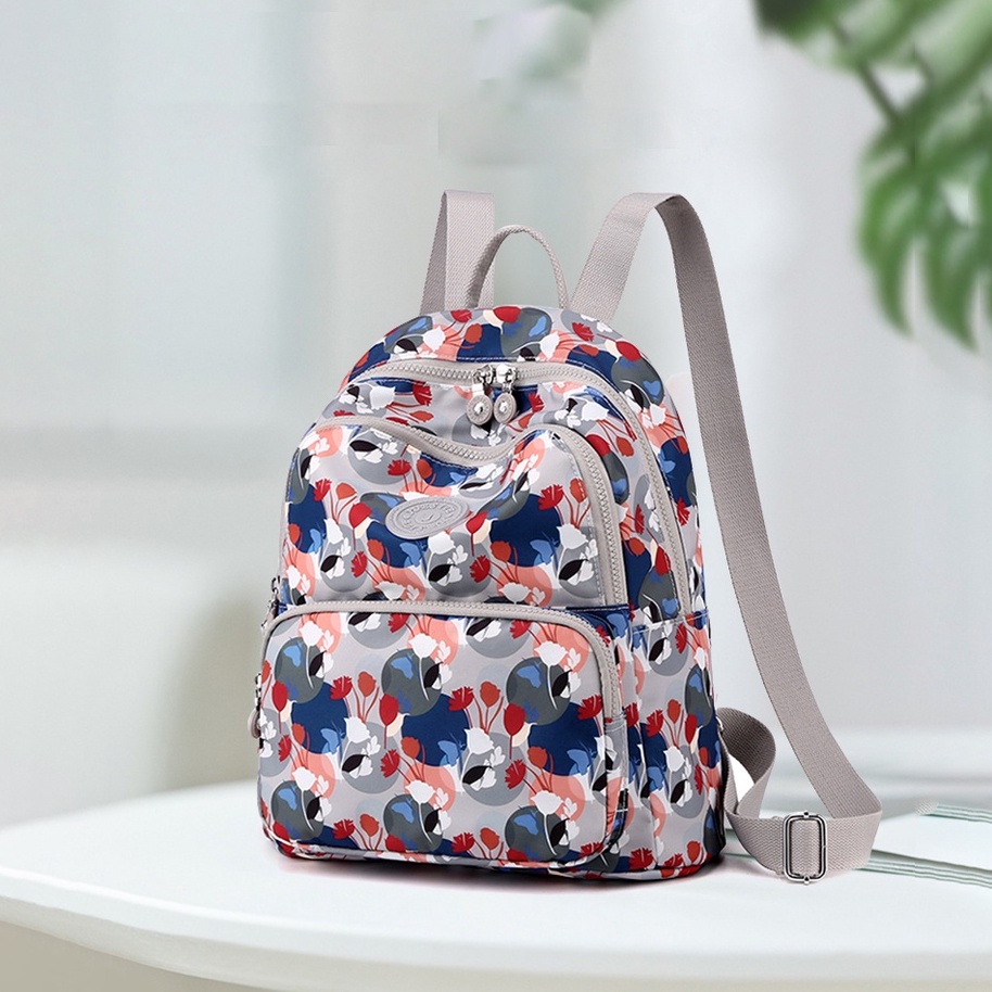 Ba Lô Đi Học/Du Lịch In Hoa Sáng Tạo Thời Trang Phong Cách Mới Sức Chứa Lớn Hợp Xu Hướng Cho Nữ Sinh