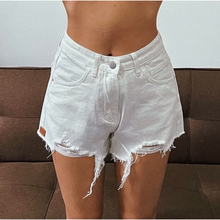 Quần short nữ jean rách đùi