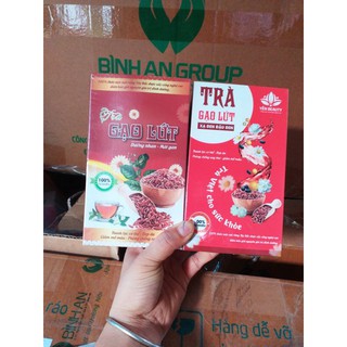 ( Chính hãng, giá gốc, date mới) Trà gạo lứt đậu đen xạ đen chuẩn Bình An, hộp to vật vã 😅