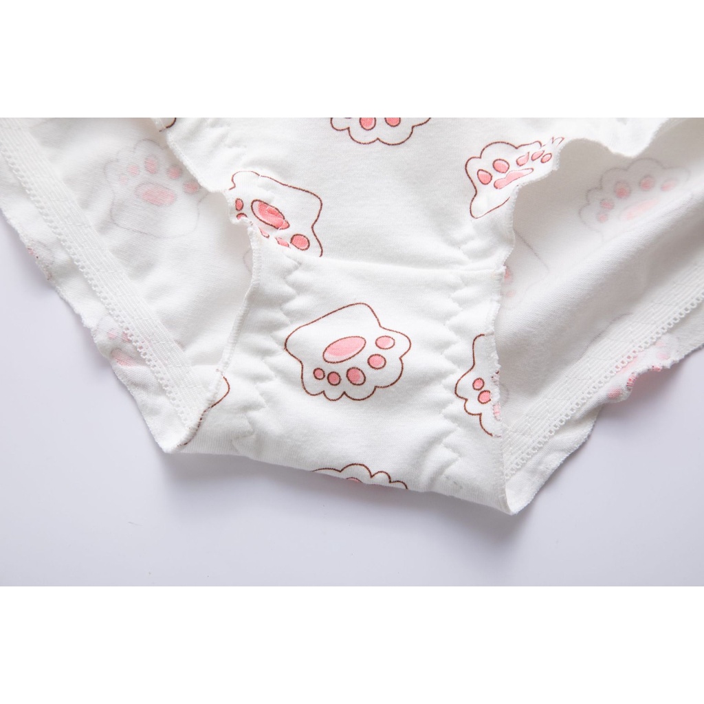 Quần lót nữ đáy quần cotton thoáng khí hút ẩm tốt viền nhún phối nhiều họa tiết siêu dễ thương NORICHIP.
